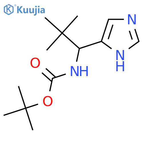 tert-butyl N-1-(1H-imidazol-4-yl)-2,2-dimethylpropylcarbamate structure