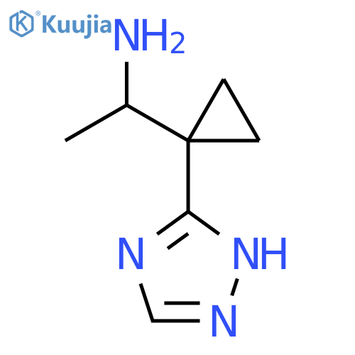 1-1-(1H-1,2,4-triazol-3-yl)cyclopropylethan-1-amine structure