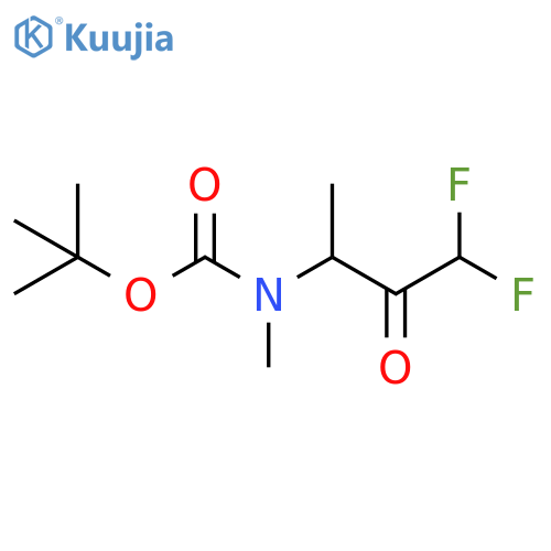 tert-butyl N-(4,4-difluoro-3-oxobutan-2-yl)-N-methylcarbamate structure