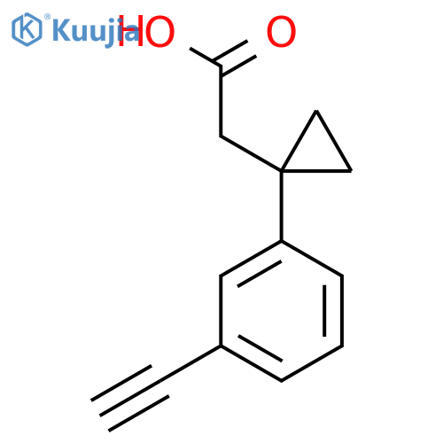 2-1-(3-ethynylphenyl)cyclopropylacetic acid structure