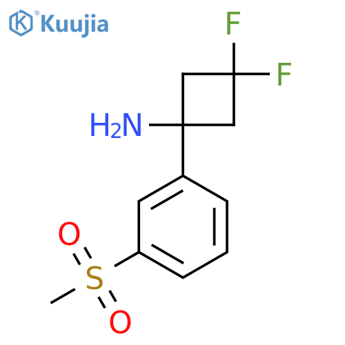 3,3-difluoro-1-(3-methanesulfonylphenyl)cyclobutan-1-amine structure