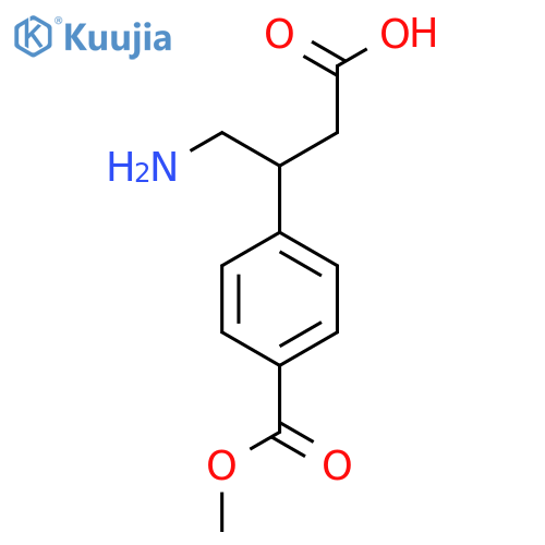 4-amino-3-4-(methoxycarbonyl)phenylbutanoic acid structure