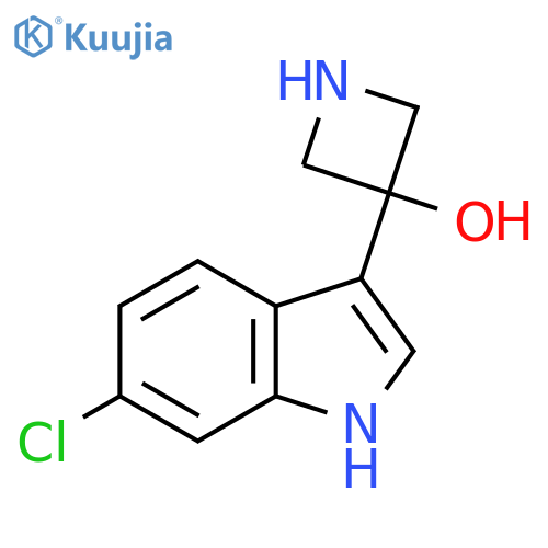3-(6-chloro-1H-indol-3-yl)azetidin-3-ol structure