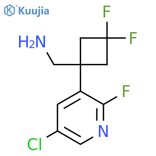 1-(5-chloro-2-fluoropyridin-3-yl)-3,3-difluorocyclobutylmethanamine structure