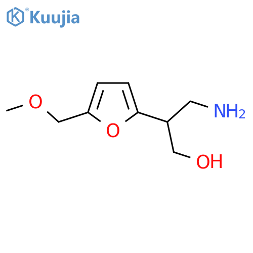 3-amino-2-5-(methoxymethyl)furan-2-ylpropan-1-ol structure