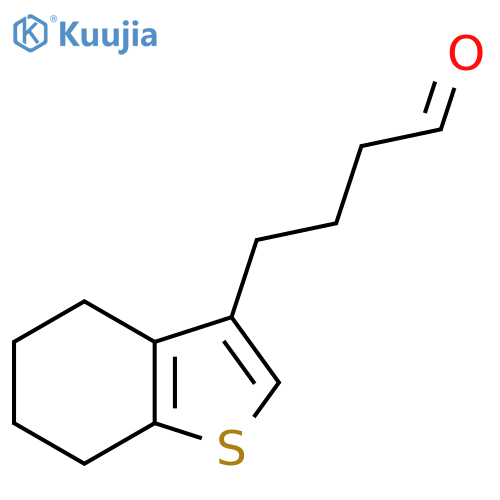 4-(4,5,6,7-tetrahydro-1-benzothiophen-3-yl)butanal structure