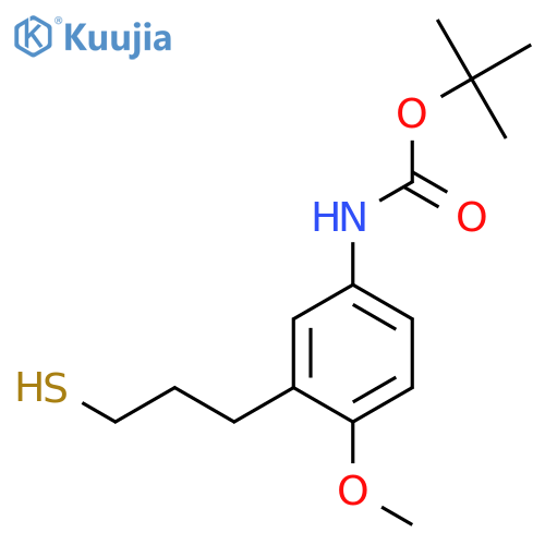 tert-butyl N-4-methoxy-3-(3-sulfanylpropyl)phenylcarbamate structure