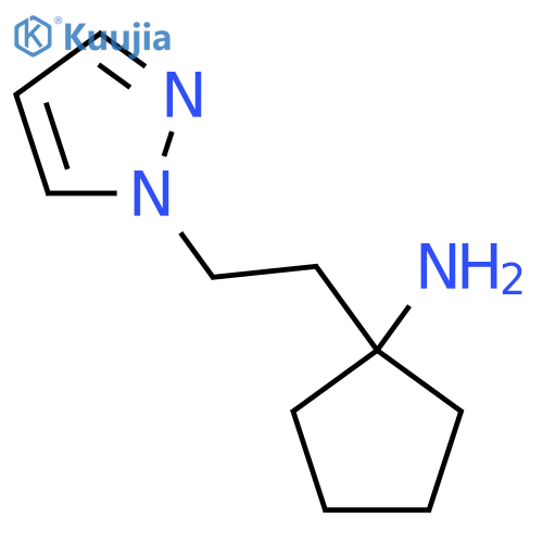 1-2-(1H-pyrazol-1-yl)ethylcyclopentan-1-amine structure