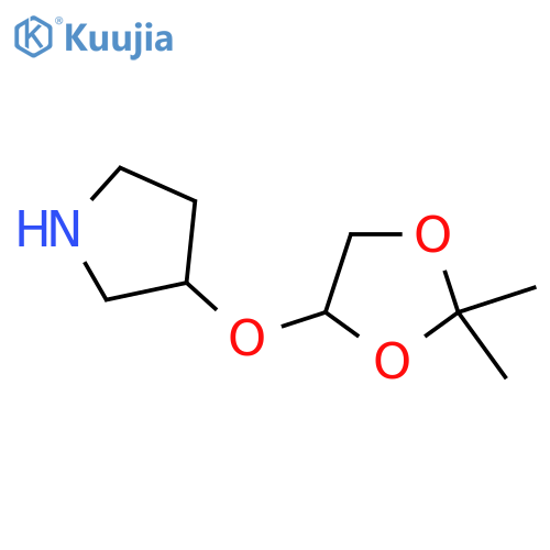 3-(2,2-dimethyl-1,3-dioxolan-4-yl)oxypyrrolidine structure