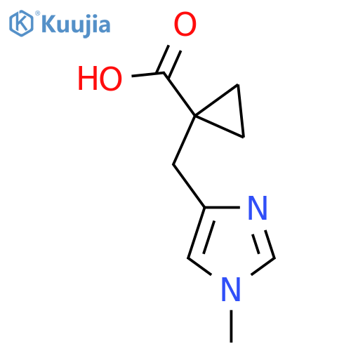 1-(1-methyl-1H-imidazol-4-yl)methylcyclopropane-1-carboxylic acid structure