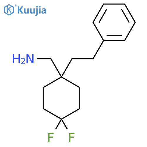 4,4-difluoro-1-(2-phenylethyl)cyclohexylmethanamine structure