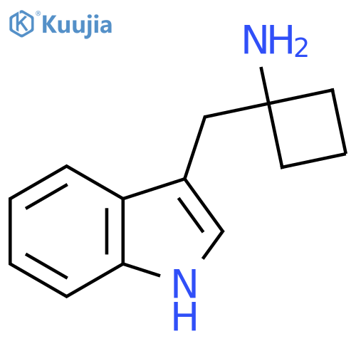 1-(1H-indol-3-yl)methylcyclobutan-1-amine structure