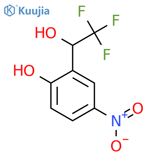 4-nitro-2-(2,2,2-trifluoro-1-hydroxyethyl)phenol structure