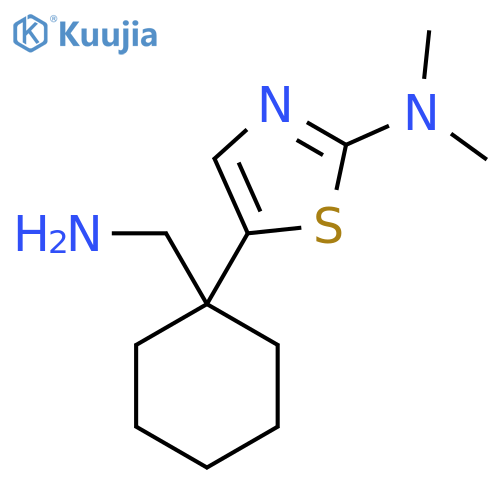 5-1-(aminomethyl)cyclohexyl-N,N-dimethyl-1,3-thiazol-2-amine structure