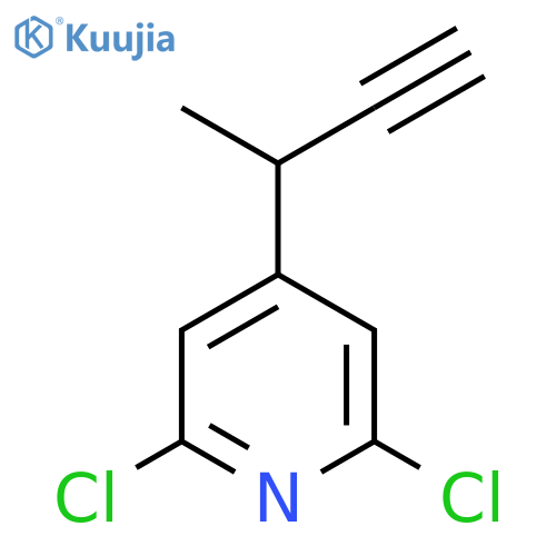 4-(but-3-yn-2-yl)-2,6-dichloropyridine structure