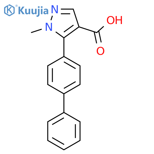5-{[1,1'-biphenyl]-4-yl}-1-methyl-1H-pyrazole-4-carboxylic acid structure