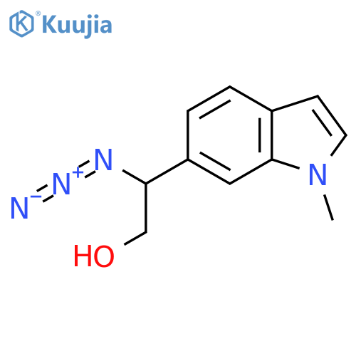 2-azido-2-(1-methyl-1H-indol-6-yl)ethan-1-ol structure
