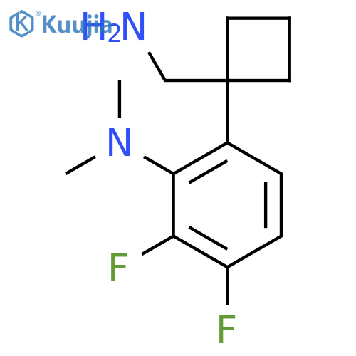 6-1-(aminomethyl)cyclobutyl-2,3-difluoro-N,N-dimethylaniline structure