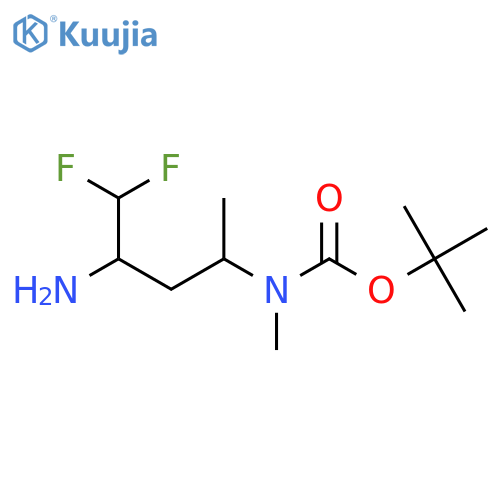 tert-butyl N-(4-amino-5,5-difluoropentan-2-yl)-N-methylcarbamate structure