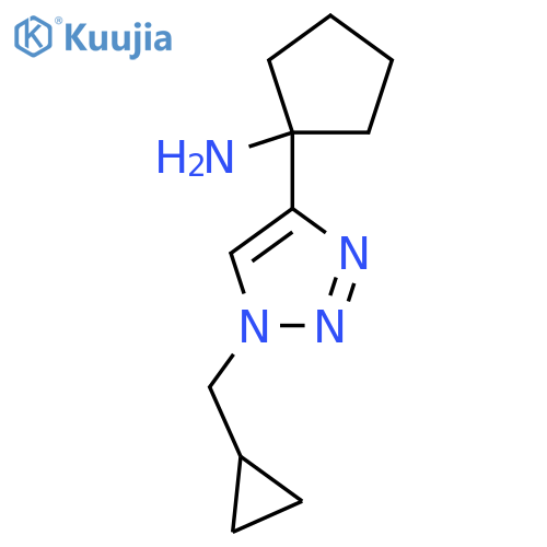 1-1-(cyclopropylmethyl)-1H-1,2,3-triazol-4-ylcyclopentan-1-amine structure