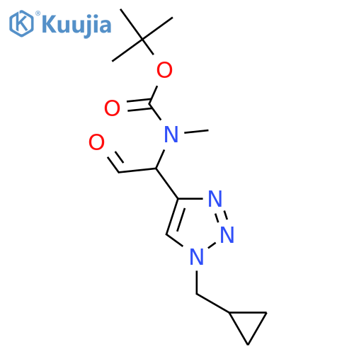 tert-butyl N-{1-1-(cyclopropylmethyl)-1H-1,2,3-triazol-4-yl-2-oxoethyl}-N-methylcarbamate structure
