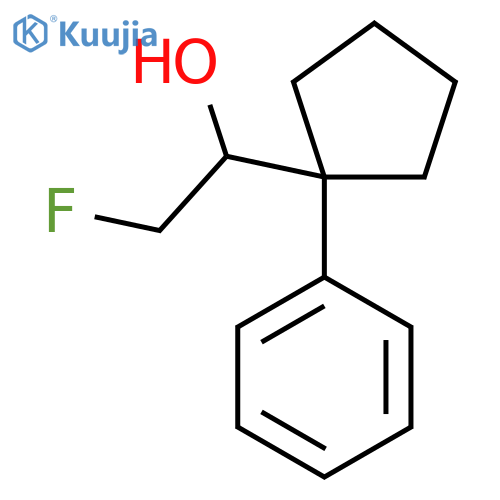 2-fluoro-1-(1-phenylcyclopentyl)ethan-1-ol structure