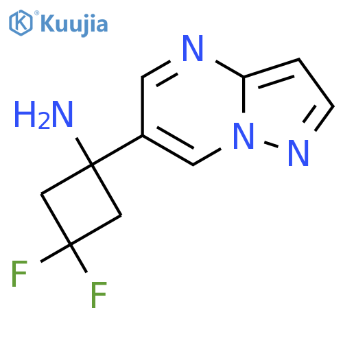 3,3-difluoro-1-{pyrazolo1,5-apyrimidin-6-yl}cyclobutan-1-amine structure