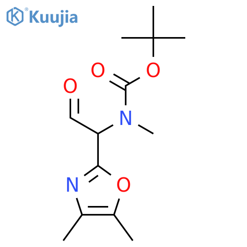 tert-butyl N-1-(dimethyl-1,3-oxazol-2-yl)-2-oxoethyl-N-methylcarbamate structure