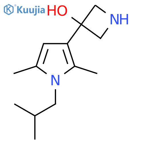 3-2,5-dimethyl-1-(2-methylpropyl)-1H-pyrrol-3-ylazetidin-3-ol structure