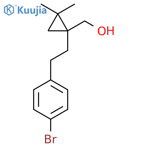 {1-2-(4-bromophenyl)ethyl-2,2-dimethylcyclopropyl}methanol structure