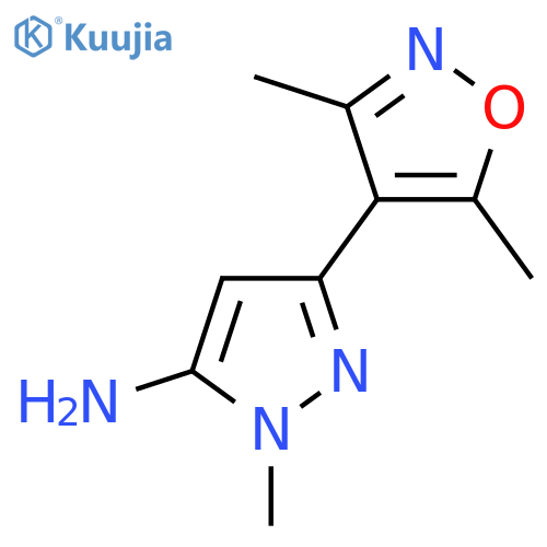 3-(dimethyl-1,2-oxazol-4-yl)-1-methyl-1H-pyrazol-5-amine structure