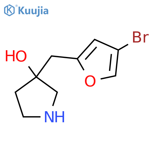 3-(4-bromofuran-2-yl)methylpyrrolidin-3-ol structure