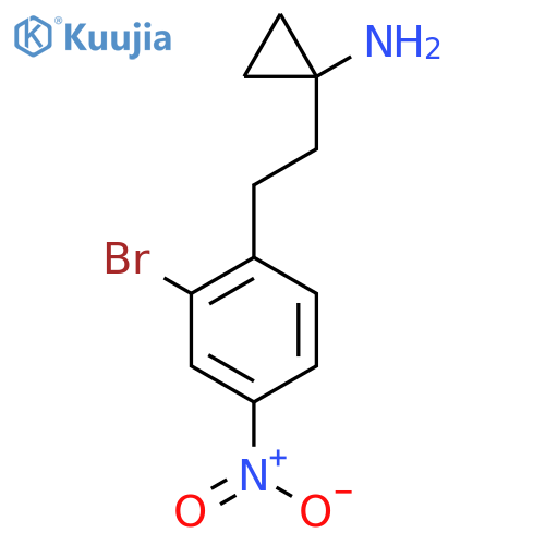 1-2-(2-bromo-4-nitrophenyl)ethylcyclopropan-1-amine structure