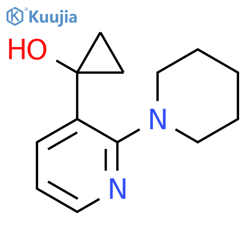 1-2-(piperidin-1-yl)pyridin-3-ylcyclopropan-1-ol structure