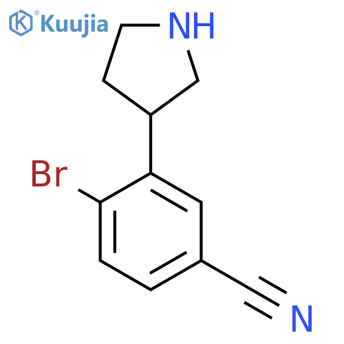 4-bromo-3-(pyrrolidin-3-yl)benzonitrile structure