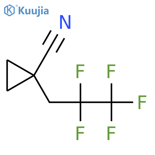 1-(2,2,3,3,3-pentafluoropropyl)cyclopropane-1-carbonitrile structure