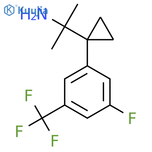 2-{1-3-fluoro-5-(trifluoromethyl)phenylcyclopropyl}propan-2-amine structure