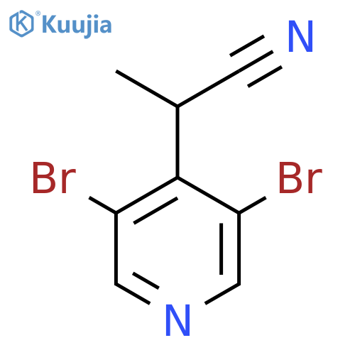2-(3,5-Dibromopyridin-4-yl)propanenitrile structure