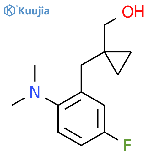 (1-{2-(dimethylamino)-5-fluorophenylmethyl}cyclopropyl)methanol structure