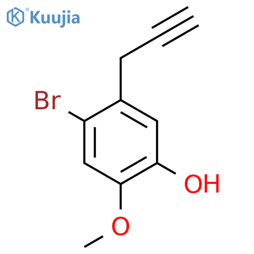 4-bromo-2-methoxy-5-(prop-2-yn-1-yl)phenol structure