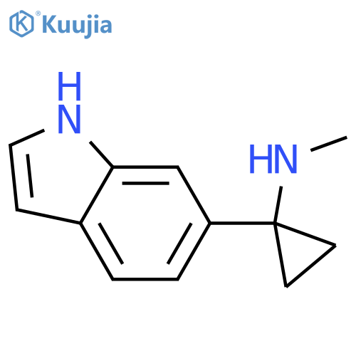 1-(1H-indol-6-yl)-N-methylcyclopropan-1-amine structure