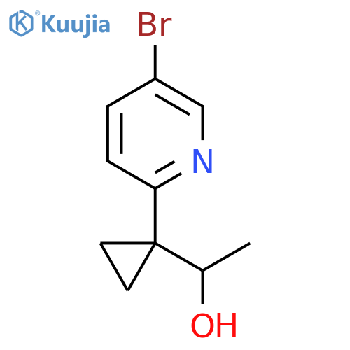 1-1-(5-bromopyridin-2-yl)cyclopropylethan-1-ol structure