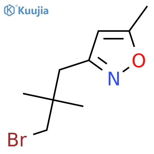 3-(3-bromo-2,2-dimethylpropyl)-5-methyl-1,2-oxazole structure