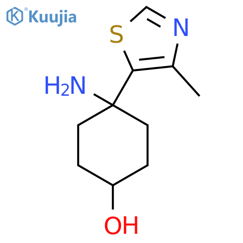 4-amino-4-(4-methyl-1,3-thiazol-5-yl)cyclohexan-1-ol structure