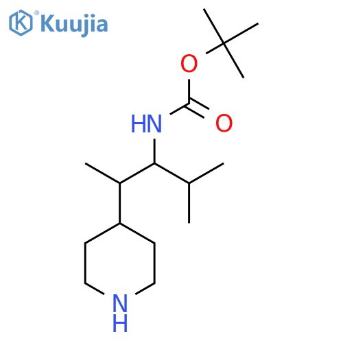 tert-butyl N-2-methyl-4-(piperidin-4-yl)pentan-3-ylcarbamate structure