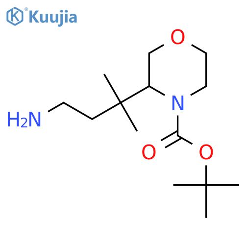 tert-butyl 3-(4-amino-2-methylbutan-2-yl)morpholine-4-carboxylate structure