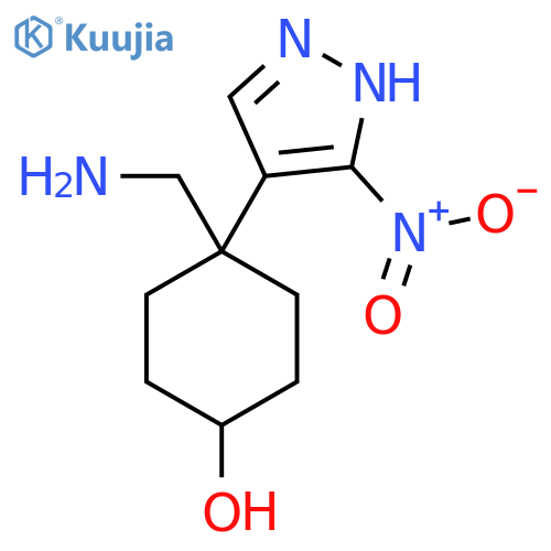 4-(aminomethyl)-4-(3-nitro-1H-pyrazol-4-yl)cyclohexan-1-ol structure