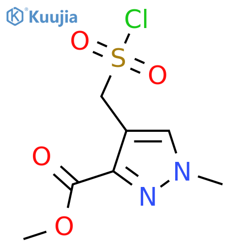 methyl 4-(chlorosulfonyl)methyl-1-methyl-1H-pyrazole-3-carboxylate structure