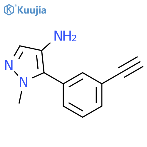 5-(3-ethynylphenyl)-1-methyl-1H-pyrazol-4-amine structure
