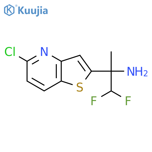 2-{5-chlorothieno3,2-bpyridin-2-yl}-1,1-difluoropropan-2-amine structure